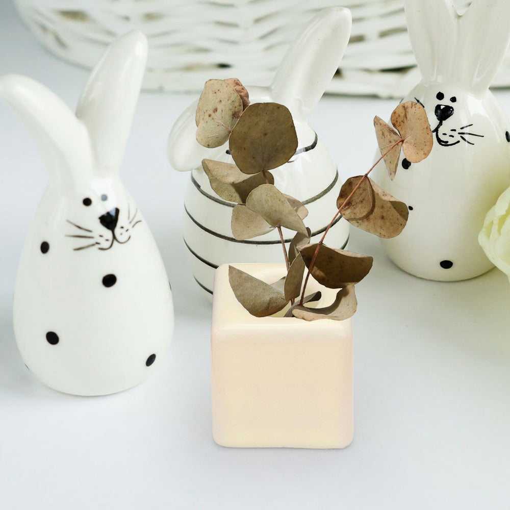Madeline Love Yellow Square Shaped Solid Ceramic Toothbrush Holder / Pen Stand - Jewelry