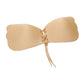 Madeline Love Beige B Cup Backless Strapless Adhesive Lace-Up Push-Up Wing Bra - Hair Accessories - extra