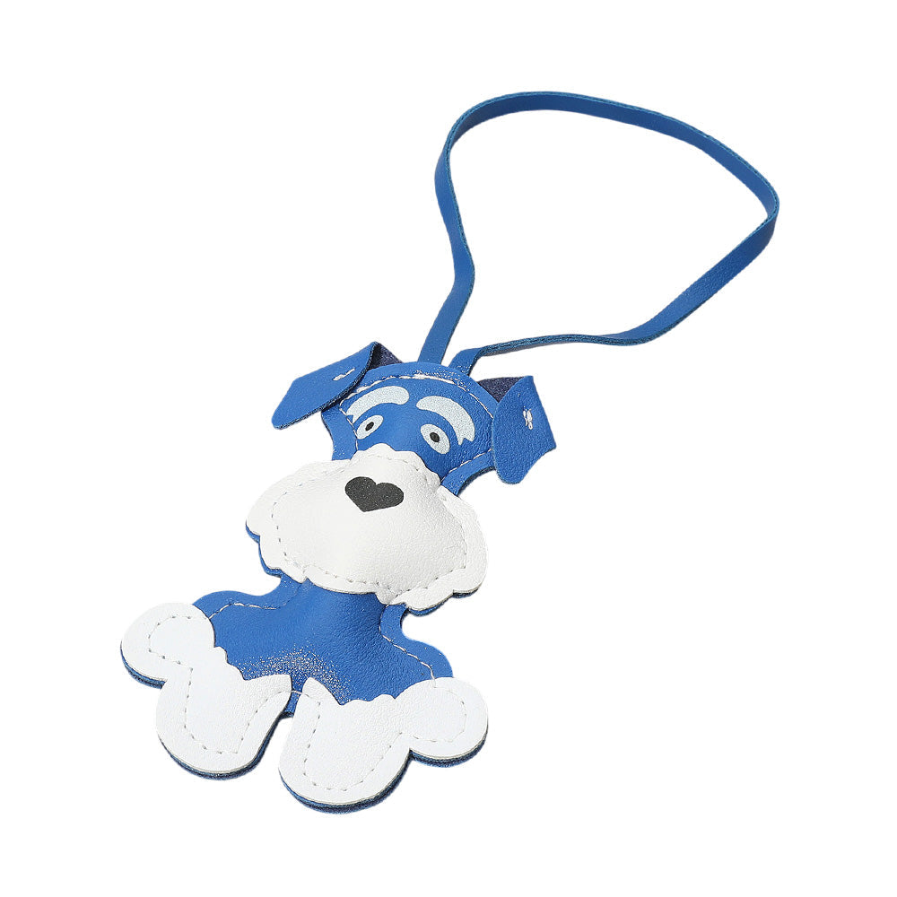 Madeline Love Blue Faux Leather Adorable Dog Bag Charm - Bags & Wallets - desc