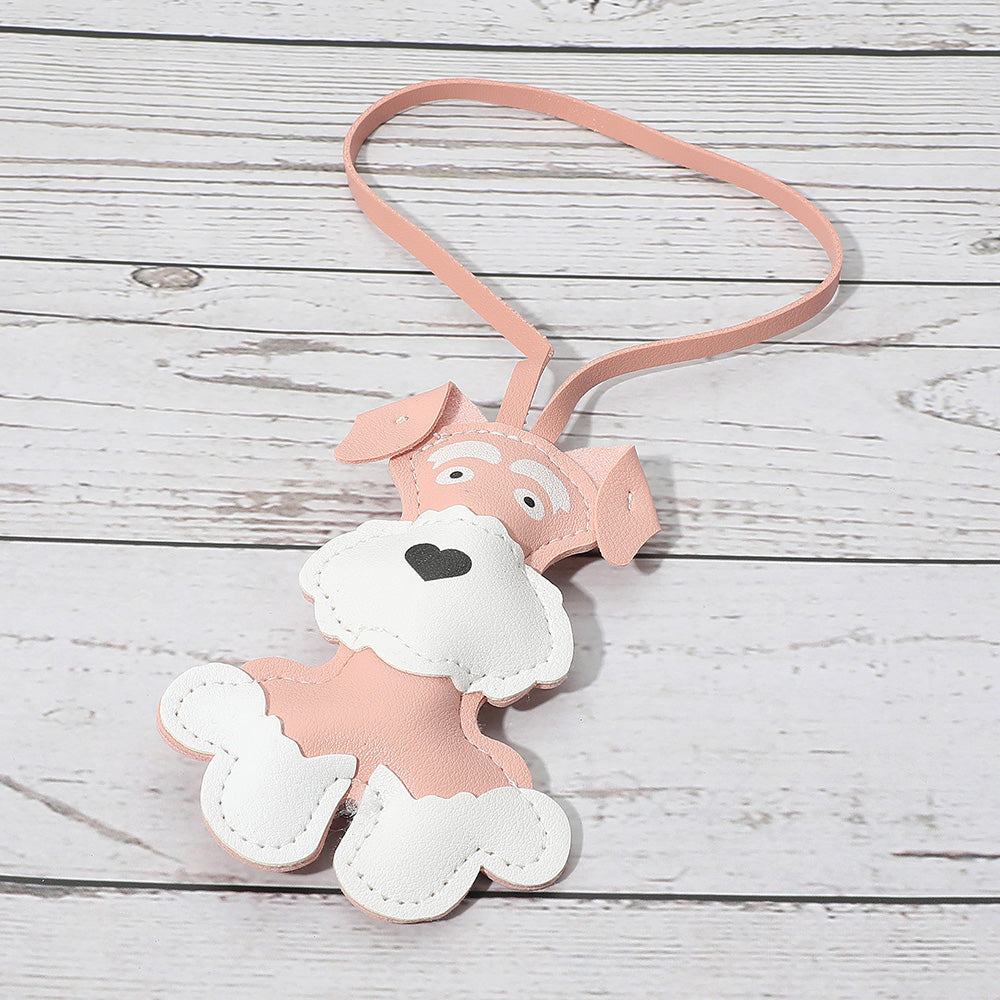 Madeline Love Pink Faux Leather Adorable Dog Bag Charm - Bags & Wallets