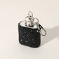Madeline Love Jet Black 1oz Bling Studded Stainless Steel Mini Flask Keychain Bag Charm - Bags & Wallets