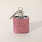 Madeline Love Pink 1oz Bling Studded Stainless Steel Mini Flask Keychain Bag Charm - Bags & Wallets