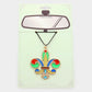 Madeline Love Multi Colorful Fleur de Lis Car Rear View Mirror Hanging Accessory - Hair Accessories - desc