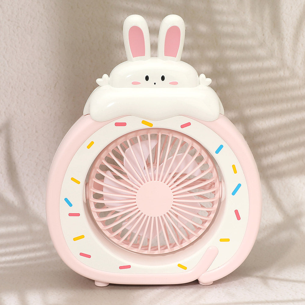 Madeline Love Pink Cartoon Bunny Desk Mini Fan - Jewelry