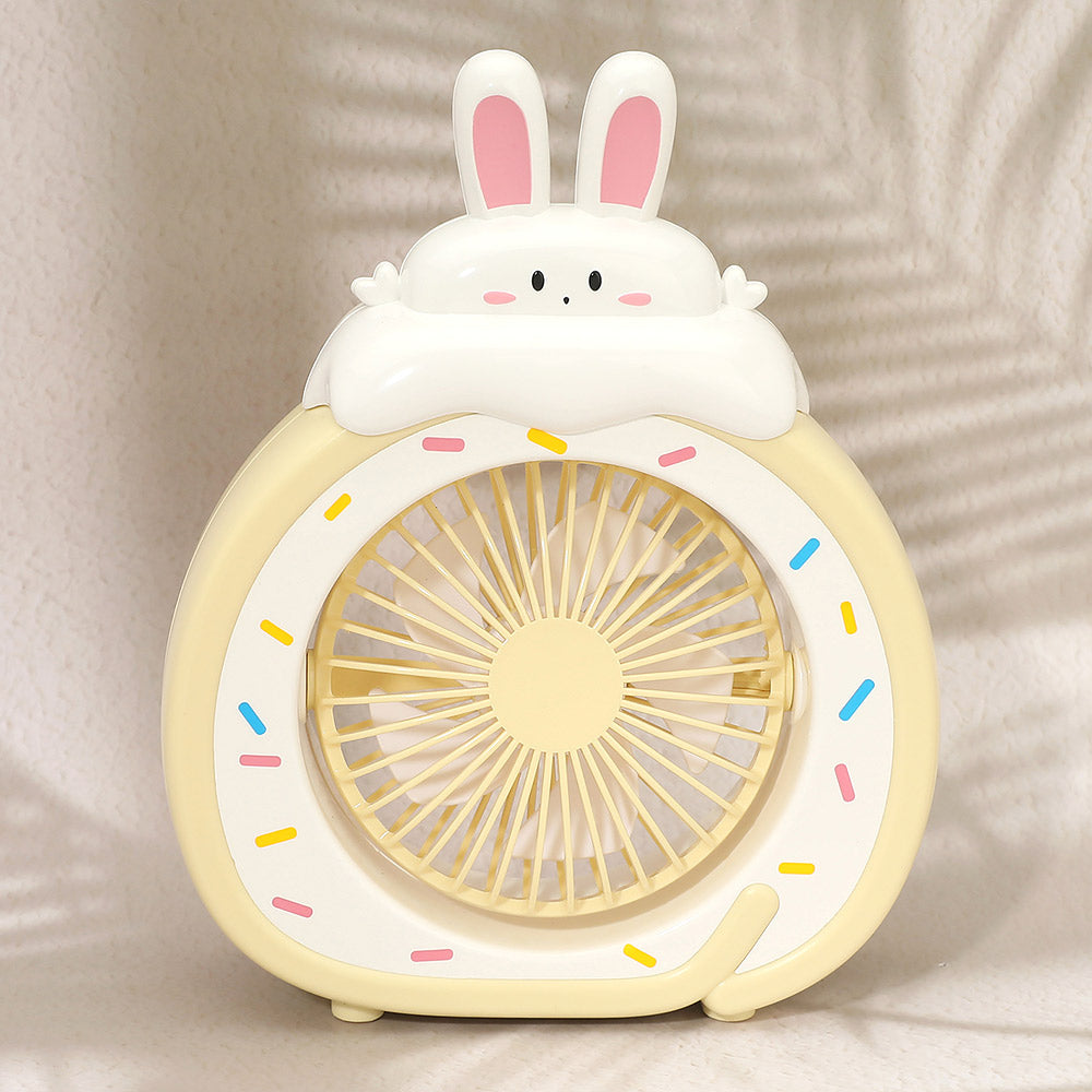 Madeline Love Yellow Cartoon Bunny Desk Mini Fan - Jewelry