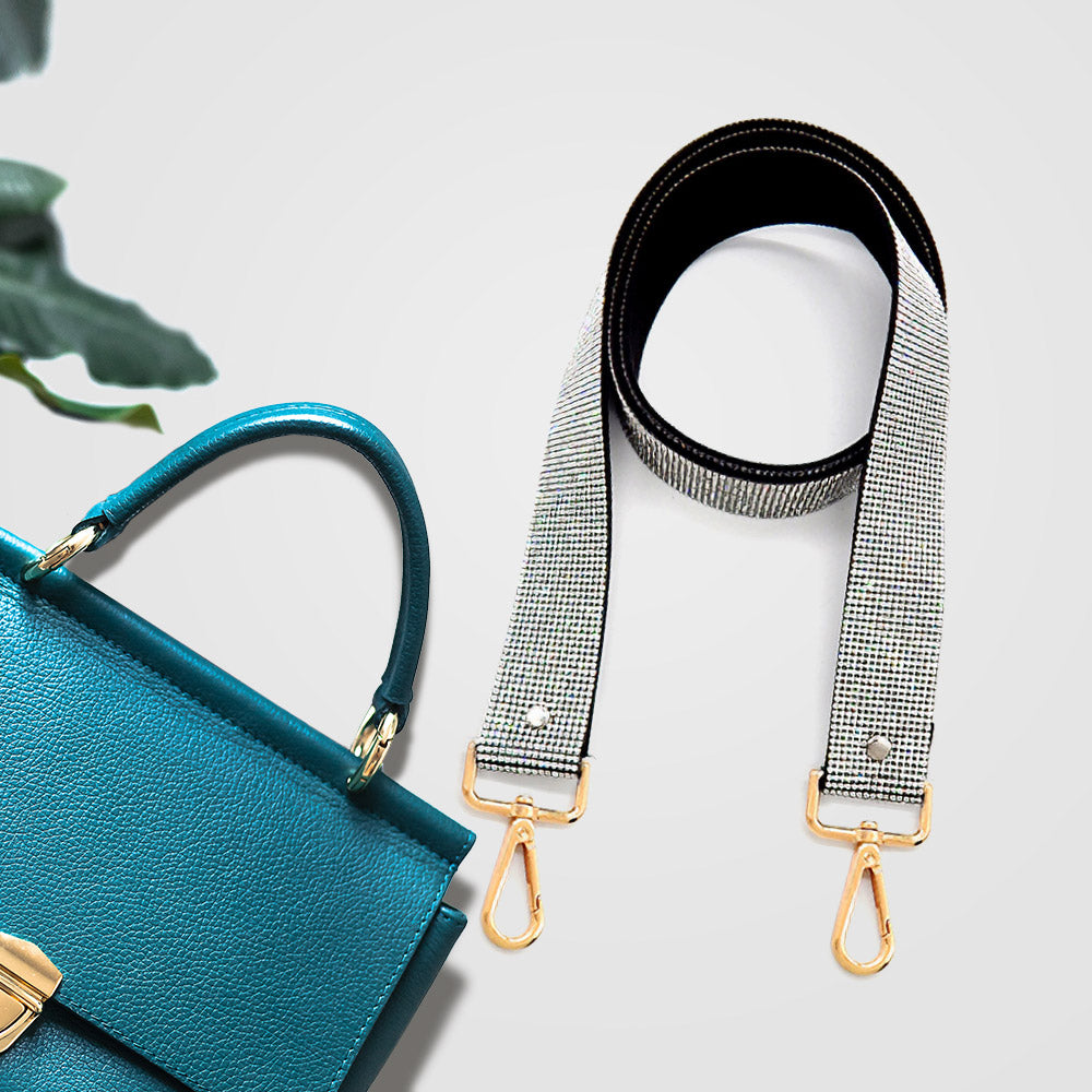 Madeline Love Black, Gold Bling Solid Bag Strap - Bags & Wallets
