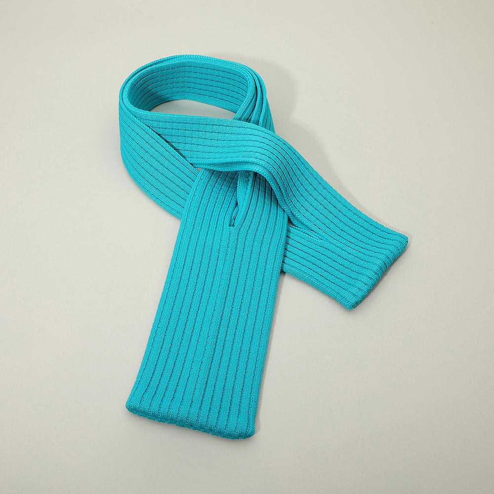 Madeline Love Aqua Long Ribbed Knit Stretch Phone Pouch Phone Holder - Bags & Wallets
