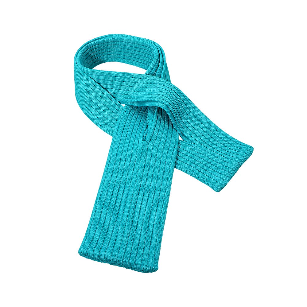 Madeline Love Aqua Long Ribbed Knit Stretch Phone Pouch Phone Holder - Bags & Wallets - desc