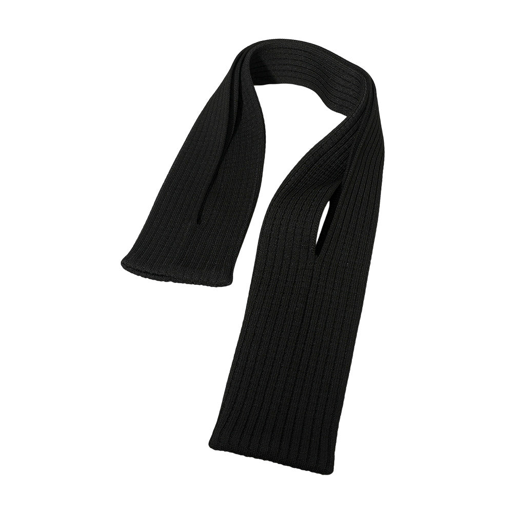 Madeline Love Black Long Ribbed Knit Stretch Phone Pouch Phone Holder - Bags & Wallets - desc