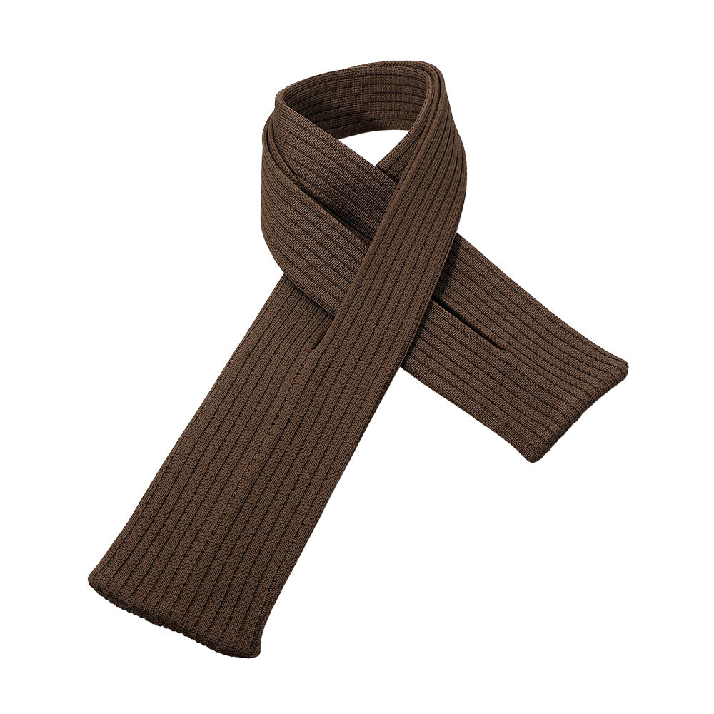 Madeline Love Brown Long Ribbed Knit Stretch Phone Pouch Phone Holder - Bags & Wallets - extra