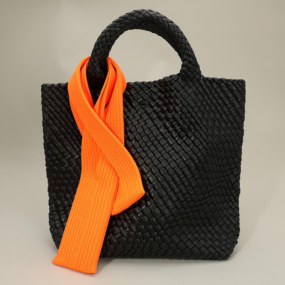 Madeline Love Orange Long Ribbed Knit Stretch Phone Pouch Phone Holder - Bags & Wallets - desc