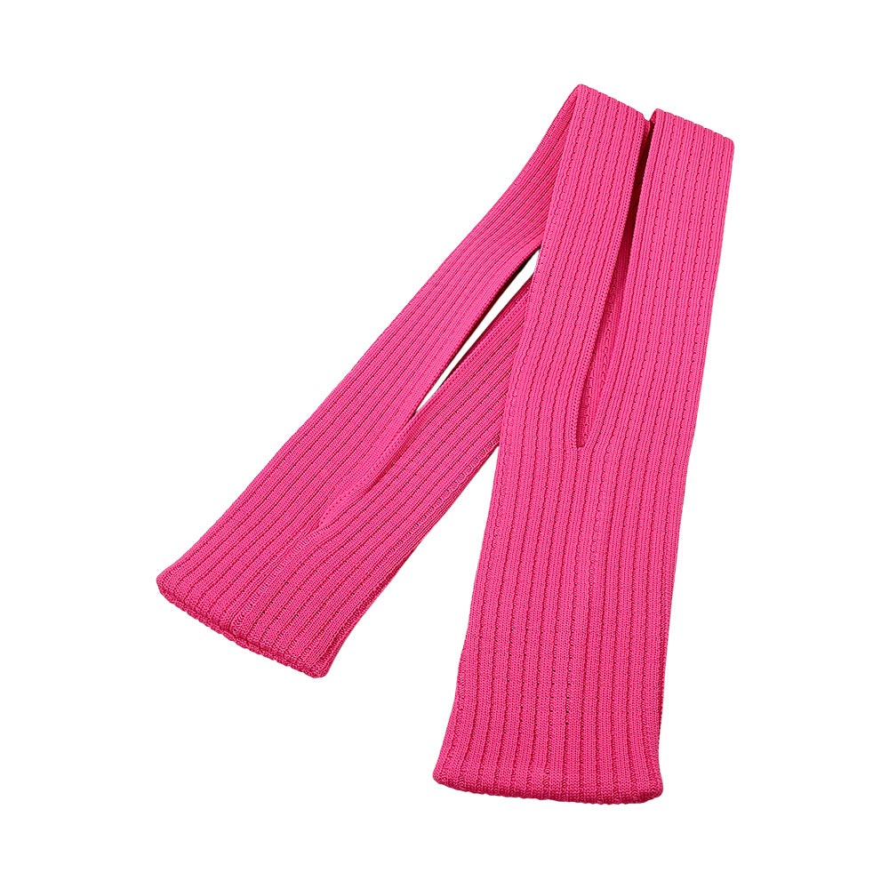 Madeline Love Pink Long Ribbed Knit Stretch Phone Pouch Phone Holder - Bags & Wallets - extra