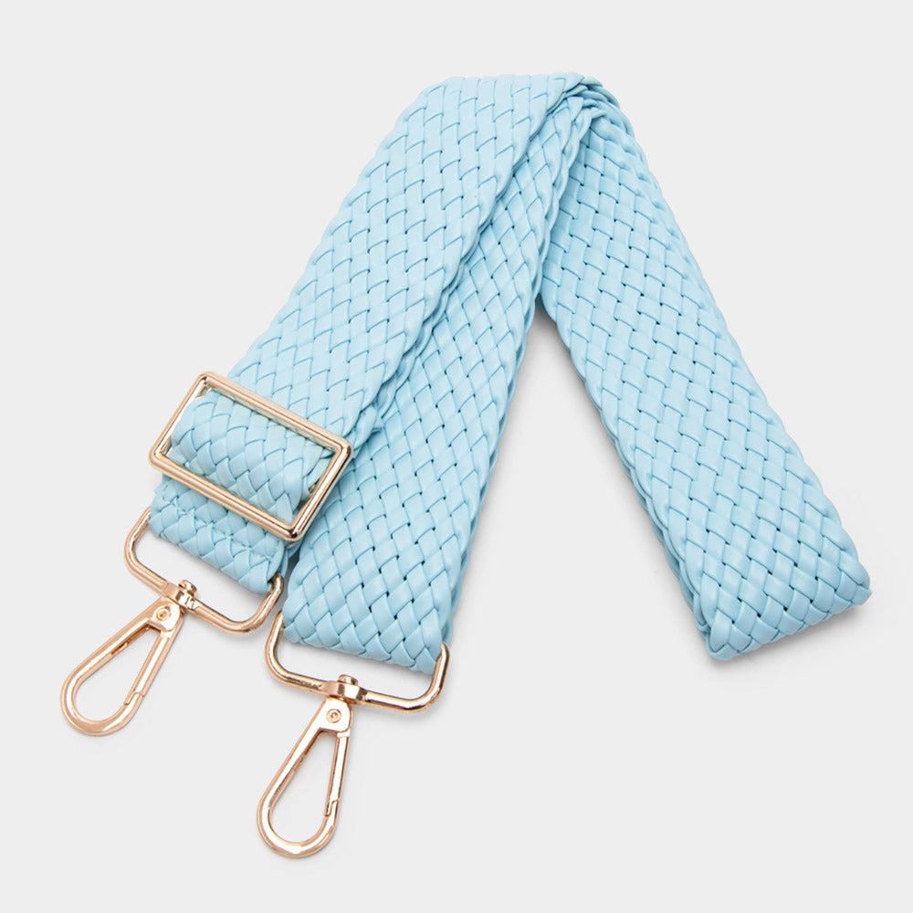 Madeline Love Blue Faux Leather Braided Bag Strap - Bags & Wallets