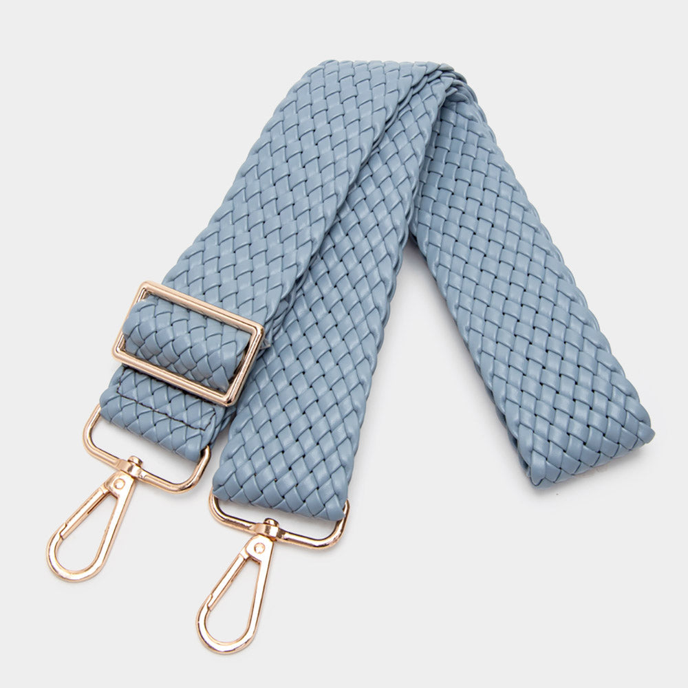 Madeline Love Gray Faux Leather Braided Bag Strap - Bags & Wallets