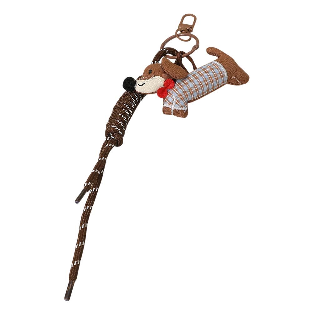 Madeline Love Brown, Multi Cute Dachshund Dog Charm Knot Keychain Bag Charm - Bags & Wallets - extra