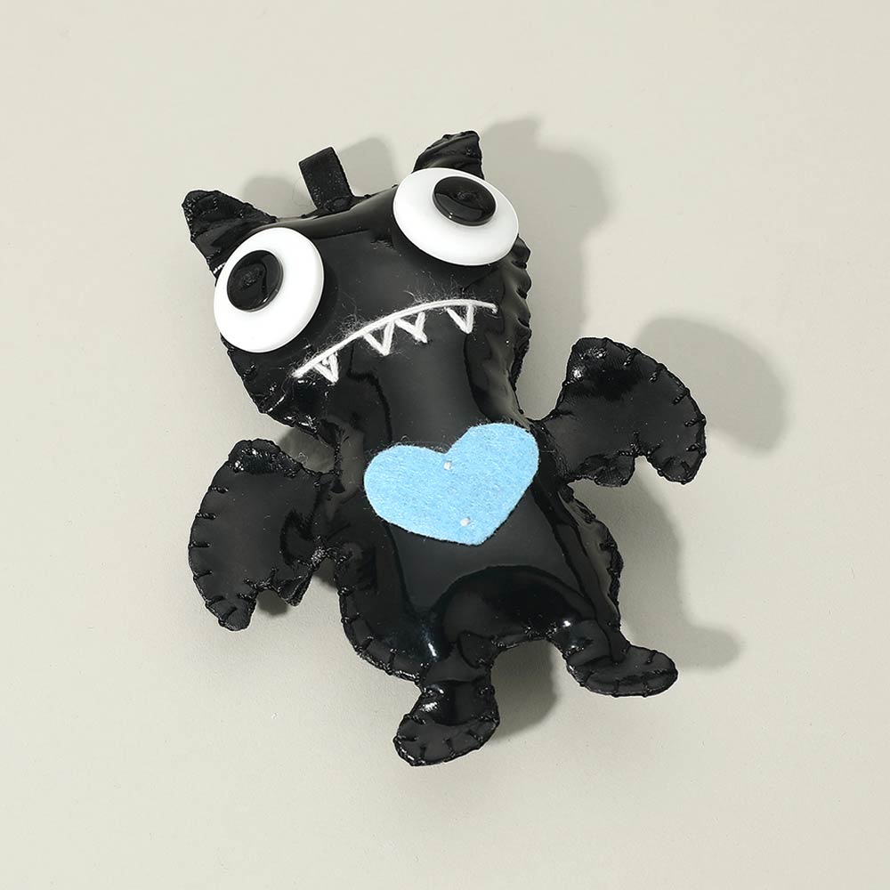 Madeline Love Black Playful Monster Doll Pouch Bag Keychain Bag Charm - Bags & Wallets - desc