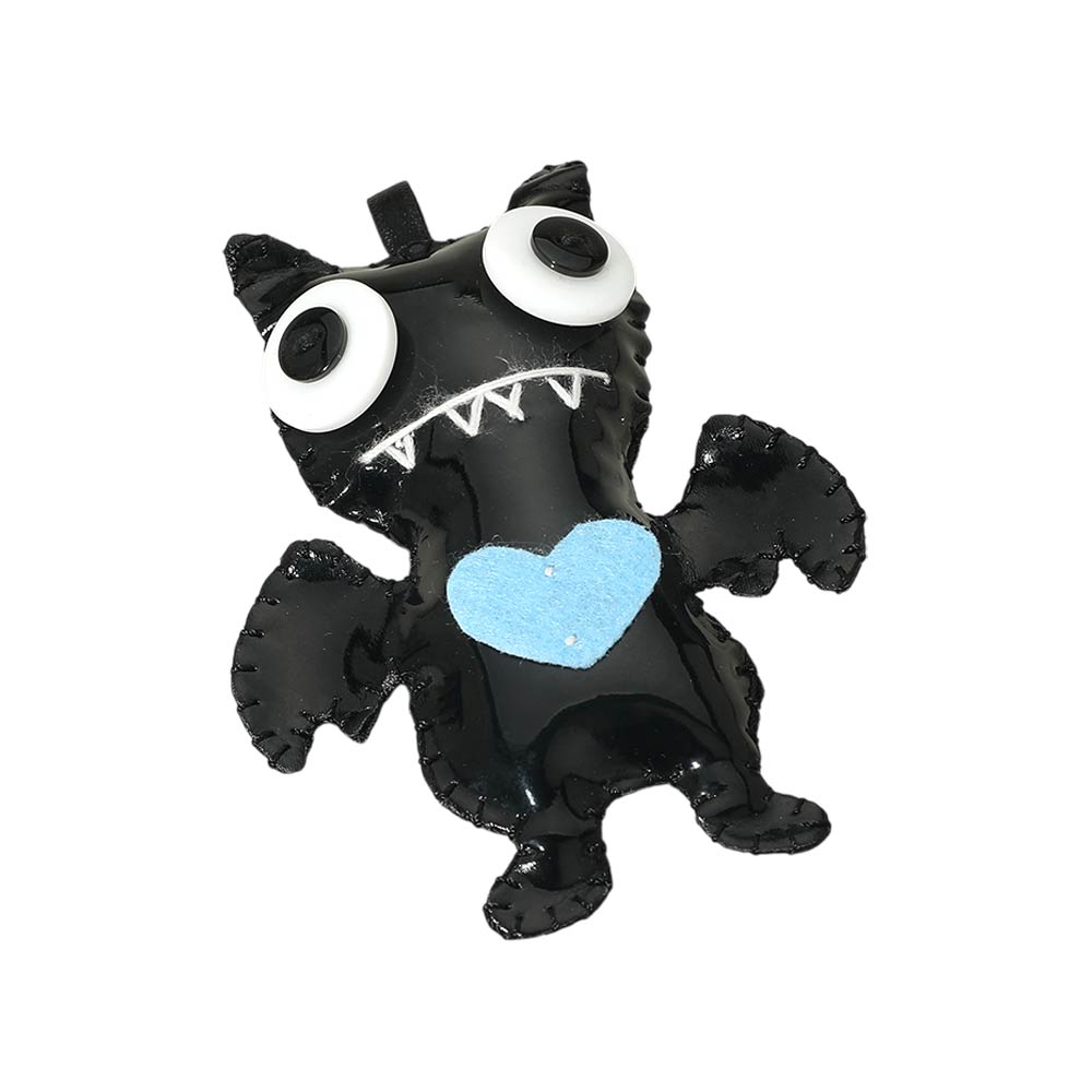 Madeline Love Black Playful Monster Doll Pouch Bag Keychain Bag Charm - Bags & Wallets - extra