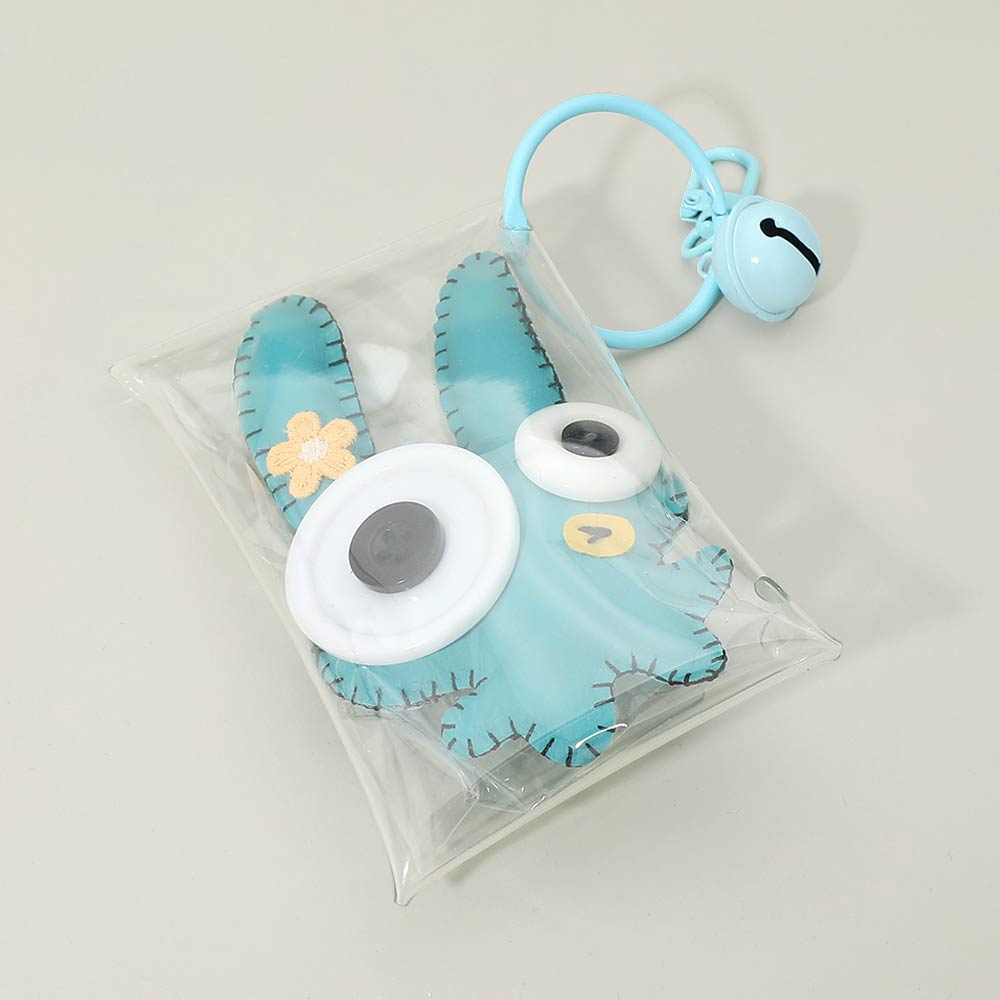 Madeline Love Aqua Cute Bunny Monster Doll Pouch Bag Keychain Bag Charm - Kids
