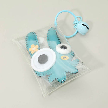 Madeline Love Aqua Cute Bunny Monster Doll Pouch Bag Keychain Bag Charm - Kids