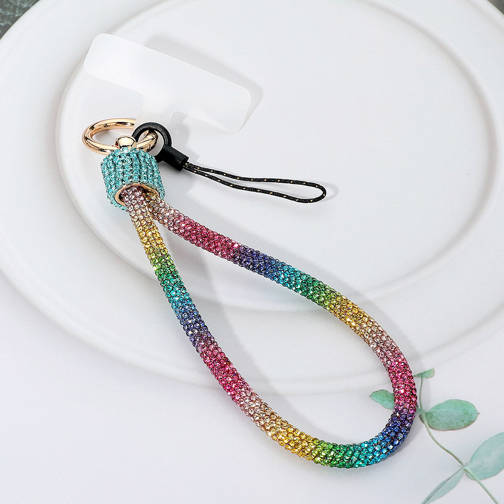 Madeline Love Multi Bling Studded Phone Strap Keychain Bag Charm - Jewelry