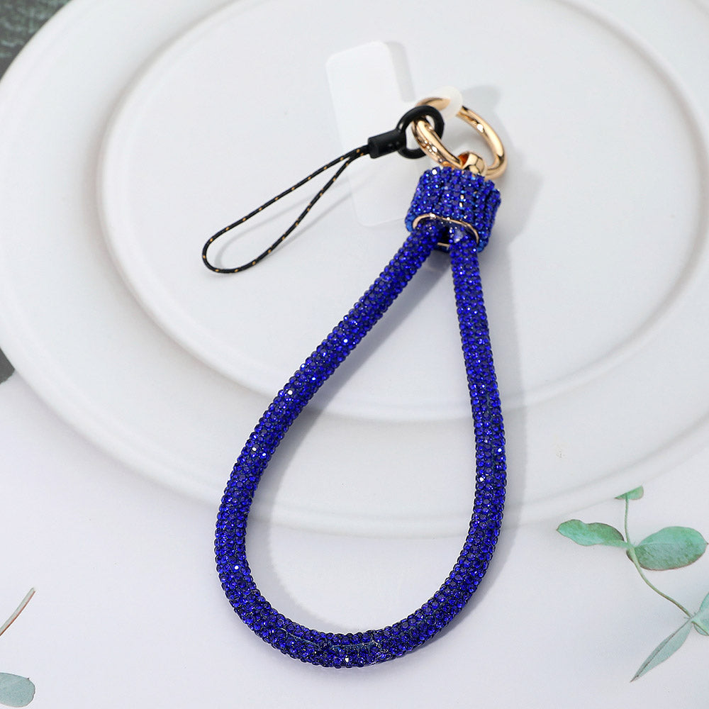 Madeline Love Royal Blue Bling Studded Phone Strap Keychain Bag Charm - Jewelry