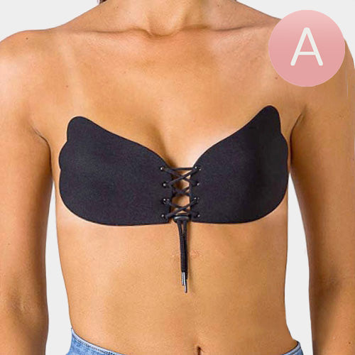 Madeline Love Black A Strapless Adhesive Corset Push Bra - Jewelry