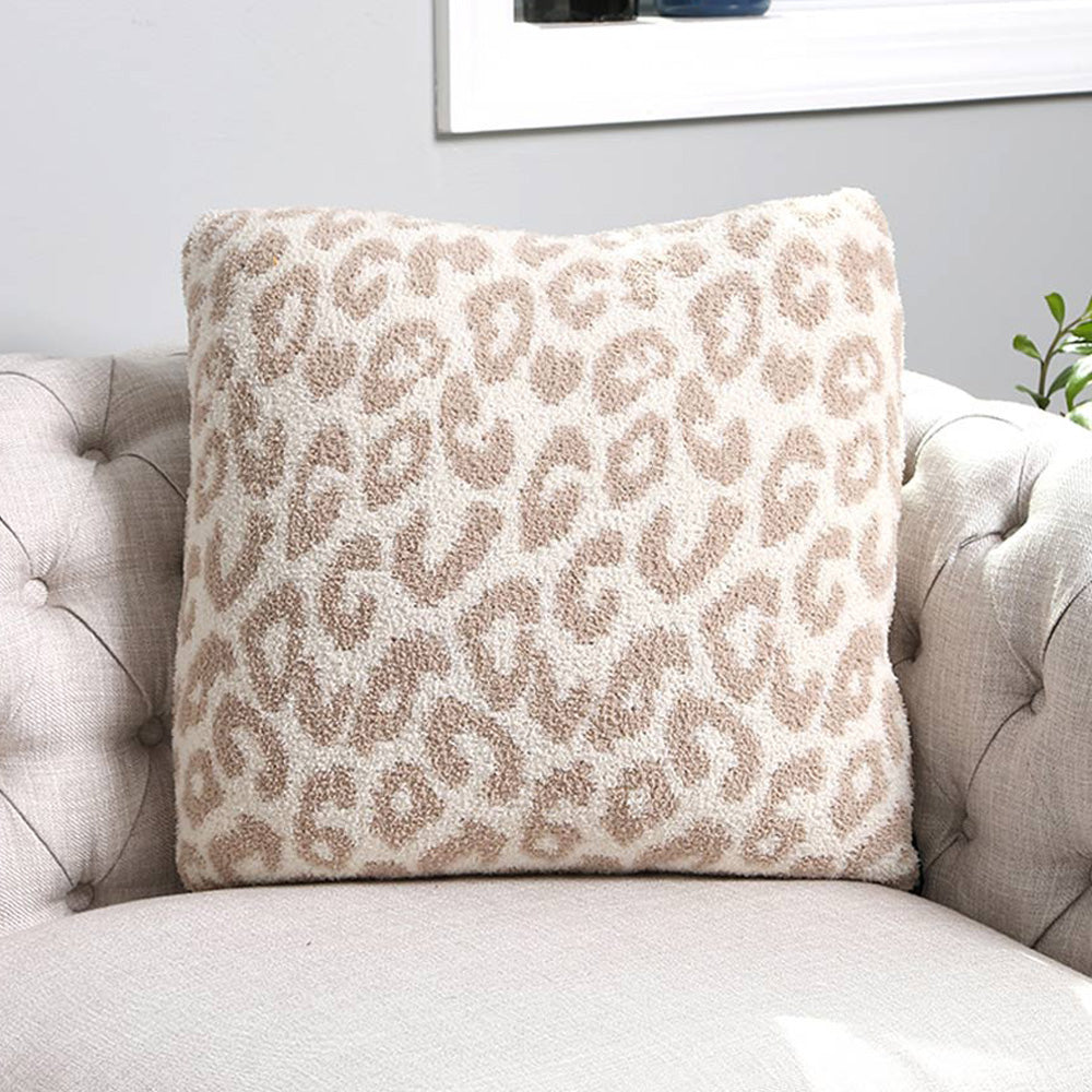 Madeline Love Beige Leopard Patterned Cushion Cover - Jewelry