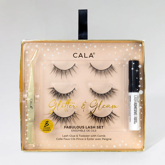Madeline Love Black, Gold 3Pairs - Glitter and Glam Fabulous Lash Set - Beauty & Cosmetics