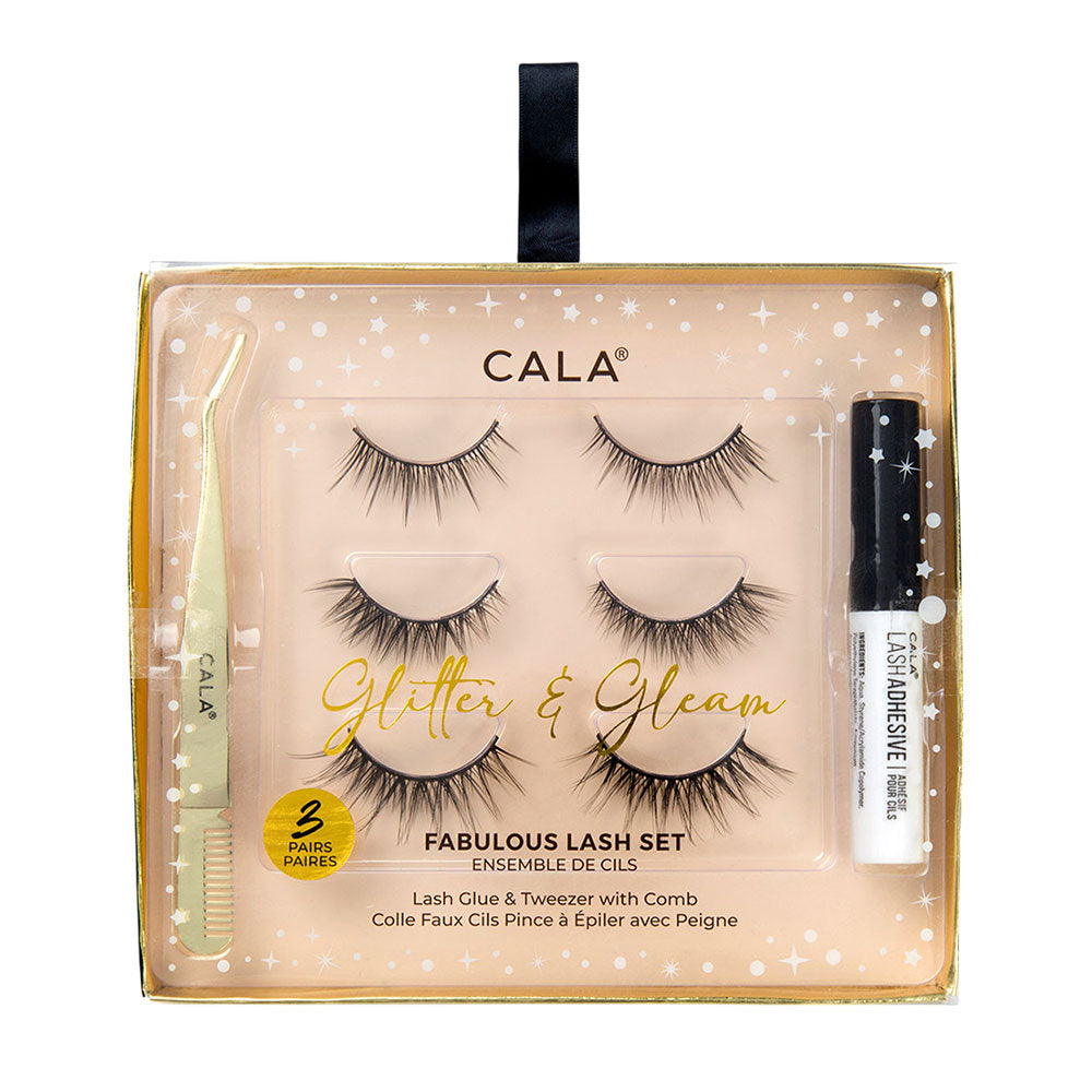 Madeline Love Black, Gold 3Pairs - Glitter and Glam Fabulous Lash Set - Beauty & Cosmetics - desc