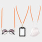 Madeline Love Orange Suede Mask Chain / Glasses Chain / I.D Holder Necklace - Sunglasses - extra