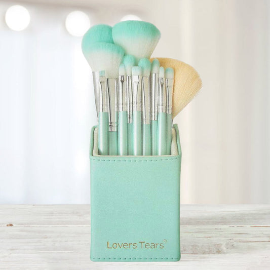 Madeline Love Mint 12PCS - Brushes and Holder Set - Beauty & Cosmetics