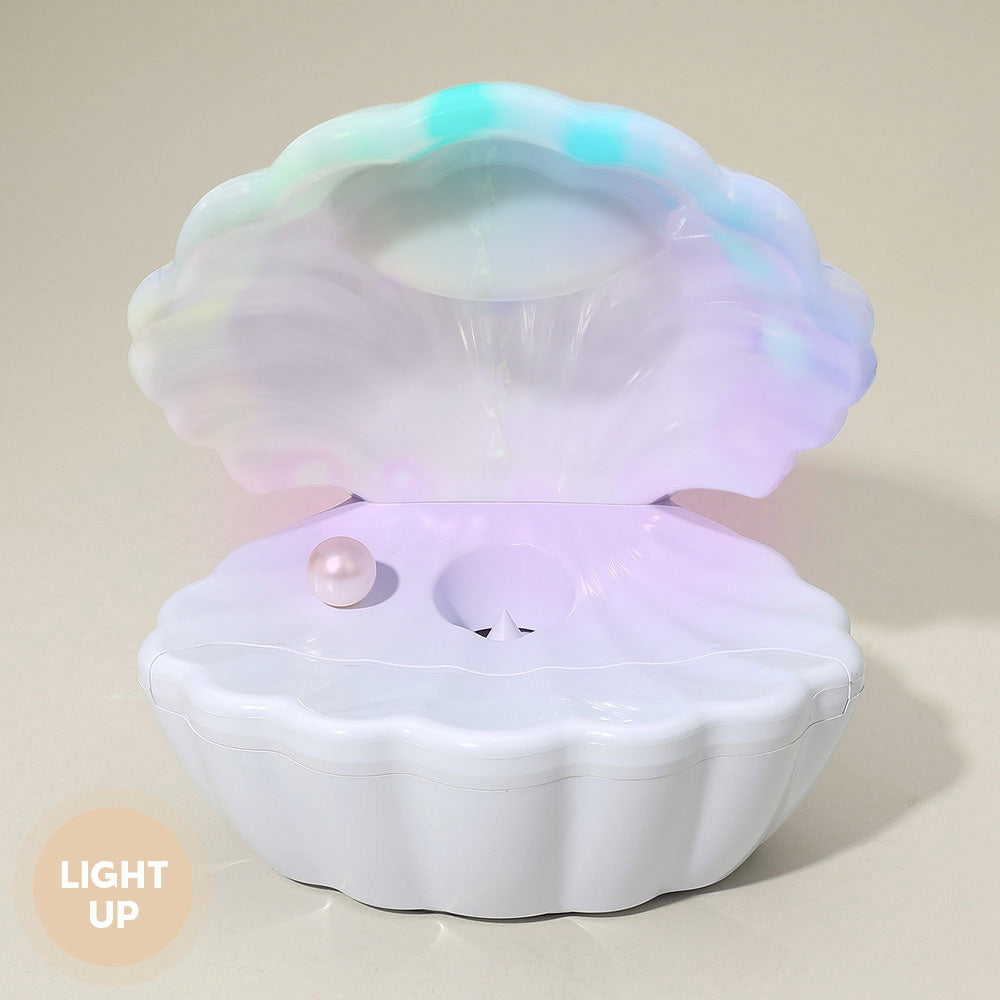 Madeline Love White Light Up Clam Shell Shaped LED Decor Night Light Stand Anti-Gravity Humidifier - Jewelry