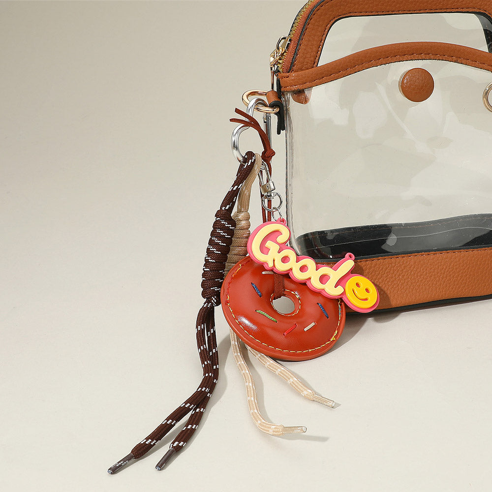 Madeline Love Red SECRET BOX_Faux Leather Donut GOOD Message Mixed Charm Bag Accessory - Bags & Wallets - desc