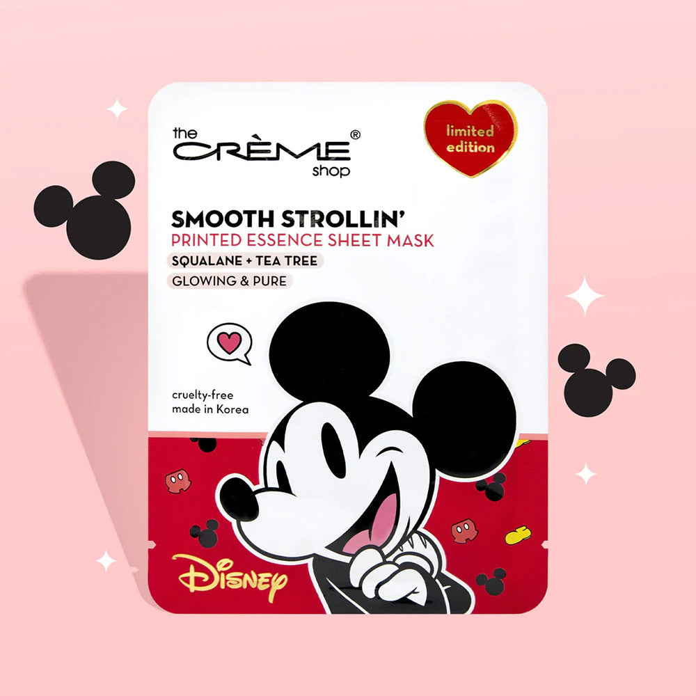 Madeline Love Light Blue Mickey Mouse Smooth Strolling Printed Essence Face Sheet Mask - Beauty & Cosmetics