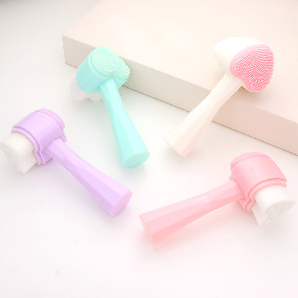 Heart Shaped Double Sided Facial Brush