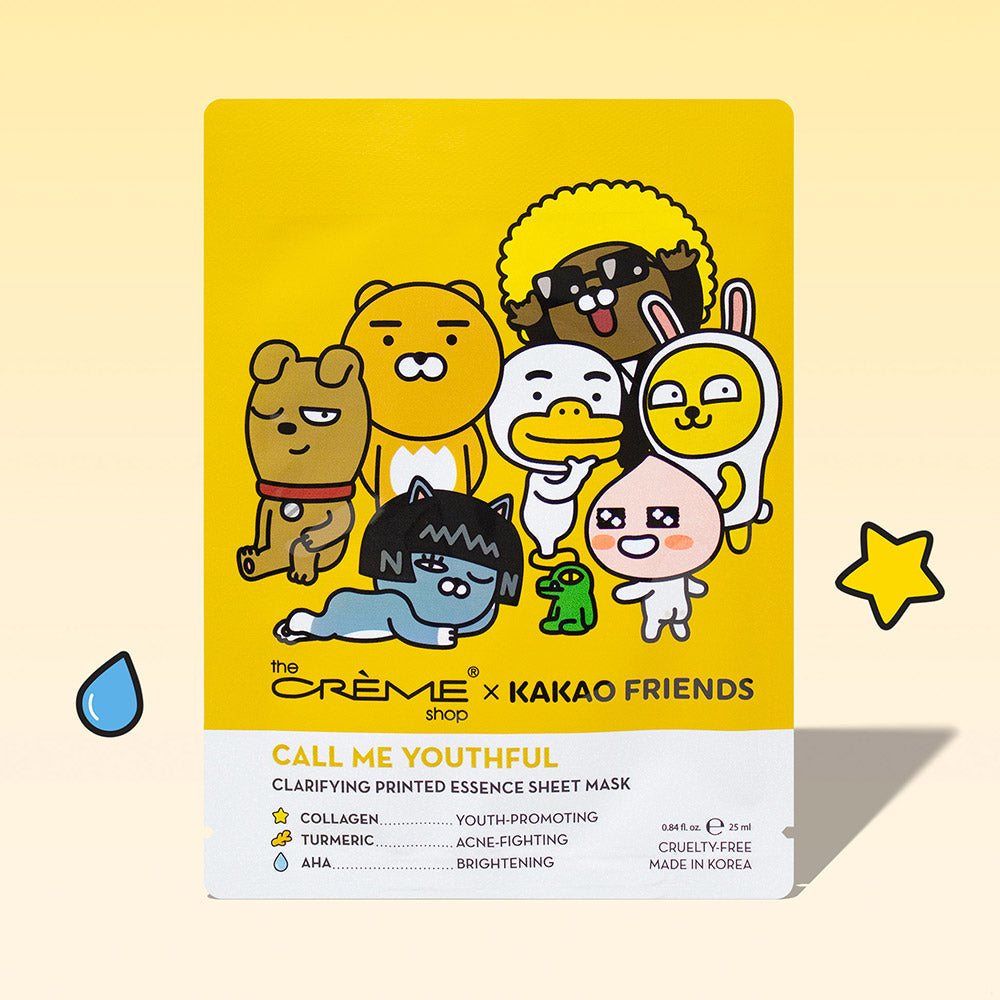 Madeline Love Yellow KAKAO FRIENDS CALL ME YOUTHFUL Printed Essence Face Sheet Mask - Beauty & Cosmetics