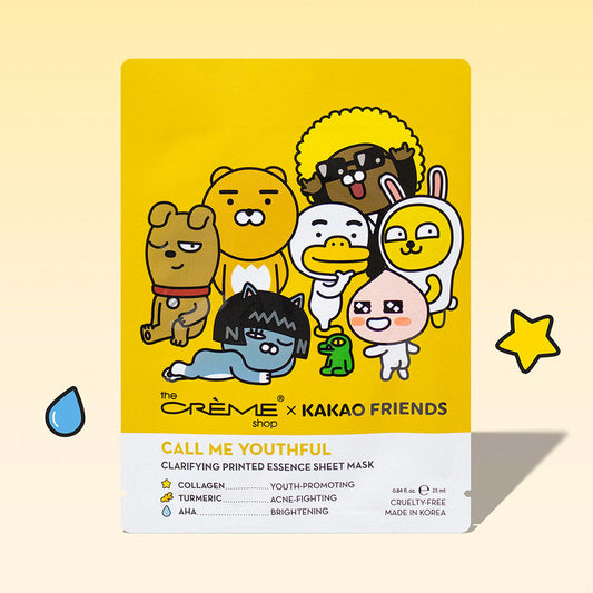 Madeline Love Yellow KAKAO FRIENDS CALL ME YOUTHFUL Printed Essence Face Sheet Mask - Beauty & Cosmetics