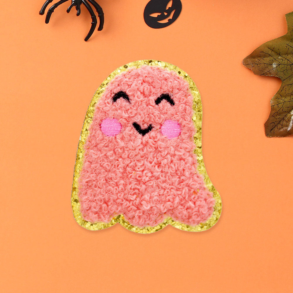 Madeline Love Pink Halloween Ghost Iron On Patch - Jewelry