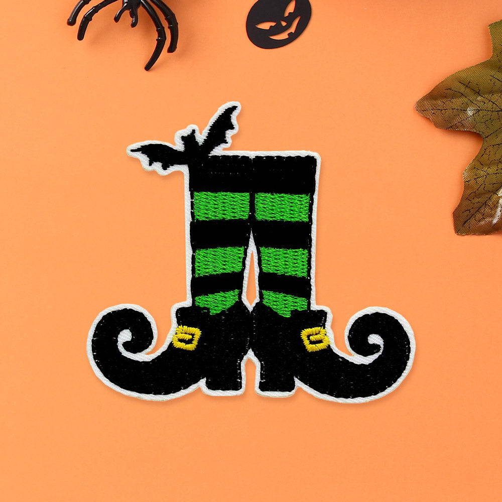 Madeline Love Multi Halloween Witch Legs Iron On Patch - Jewelry