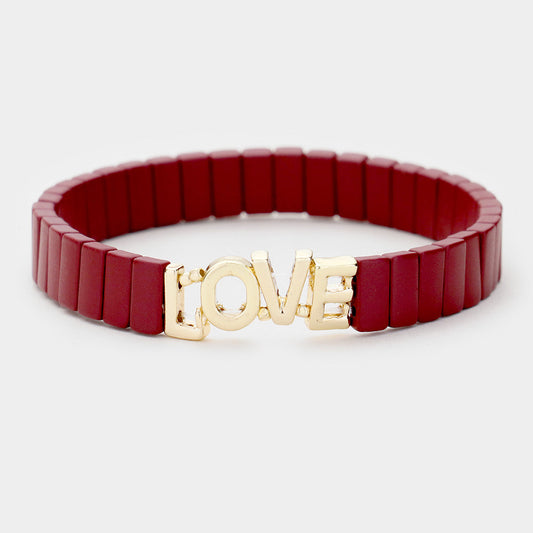 Lego Block Love Stretch Bracelet