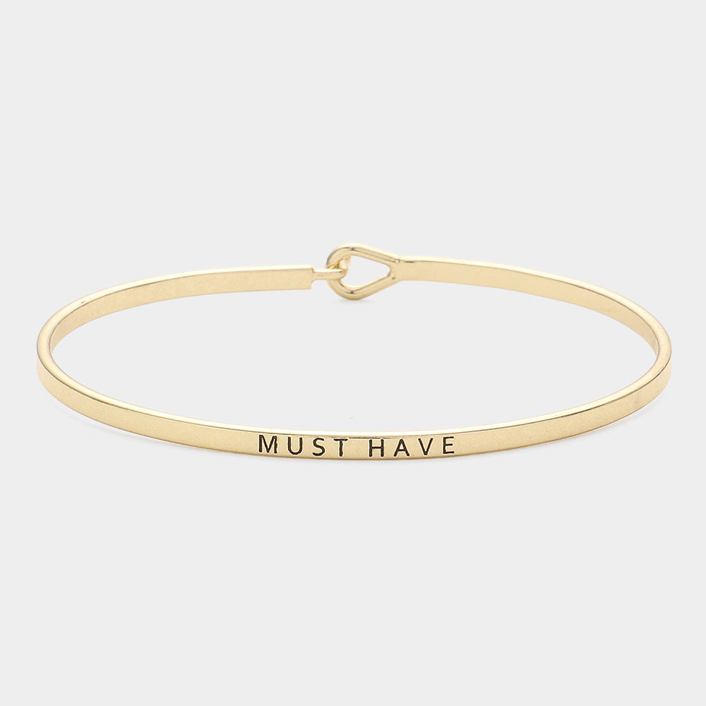 Madeline Love Gold "Must have" thin metal hook bracelet - Bracelets