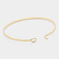 Madeline Love Gold "Hooked" Thin Brass Metal Hook Bracelet - Bracelets - desc