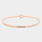 Madeline Love Rose Gold "Hooked" Thin Brass Metal Hook Bracelet - Bracelets