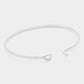 Madeline Love Rhodium "Hooked" Thin Brass Metal Hook Bracelet - Bracelets - desc