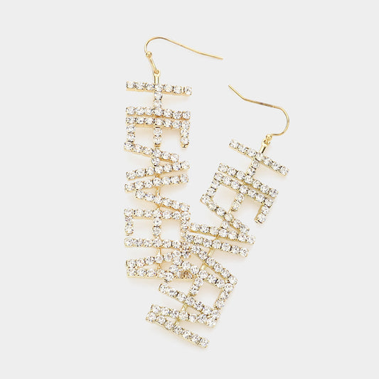 Madeline Love Gold 'HEAVEN' Rhinestone Pave Drop Earrings