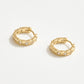 Madeline Love Gold 14K Gold Dipped CZ Lattice Huggie Hoop Earrings - Beauty & Cosmetics - desc