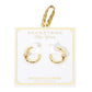 Madeline Love Gold SECRET BOX_Genuine Gold Dipped Stone Pave Mini Nail Hoop Earrings - Hair Accessories - extra