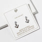 Madeline Love Clear, Rhodium White Gold Dipped CZ Accent Anchor Charm Drop Dangle Earrings - Jewelry - desc