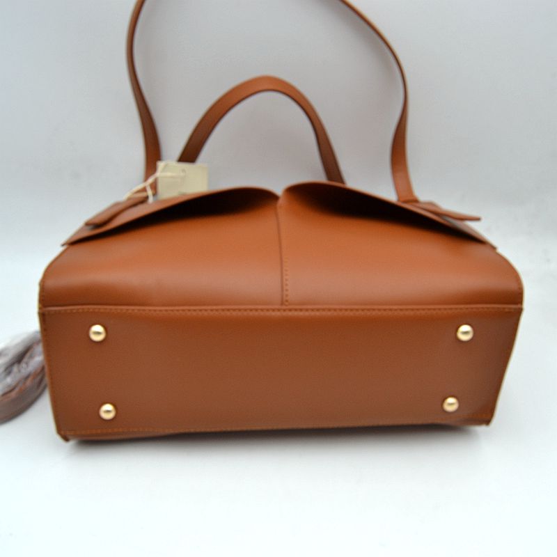 Geometric Envelope Flap Multi-Compartment Tote Bag with Long Shoulder Straps - Tote Bag