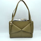 Geometric Envelope Flap Multi-Compartment Tote Bag with Long Shoulder Straps - Olive Green - Tote Bag